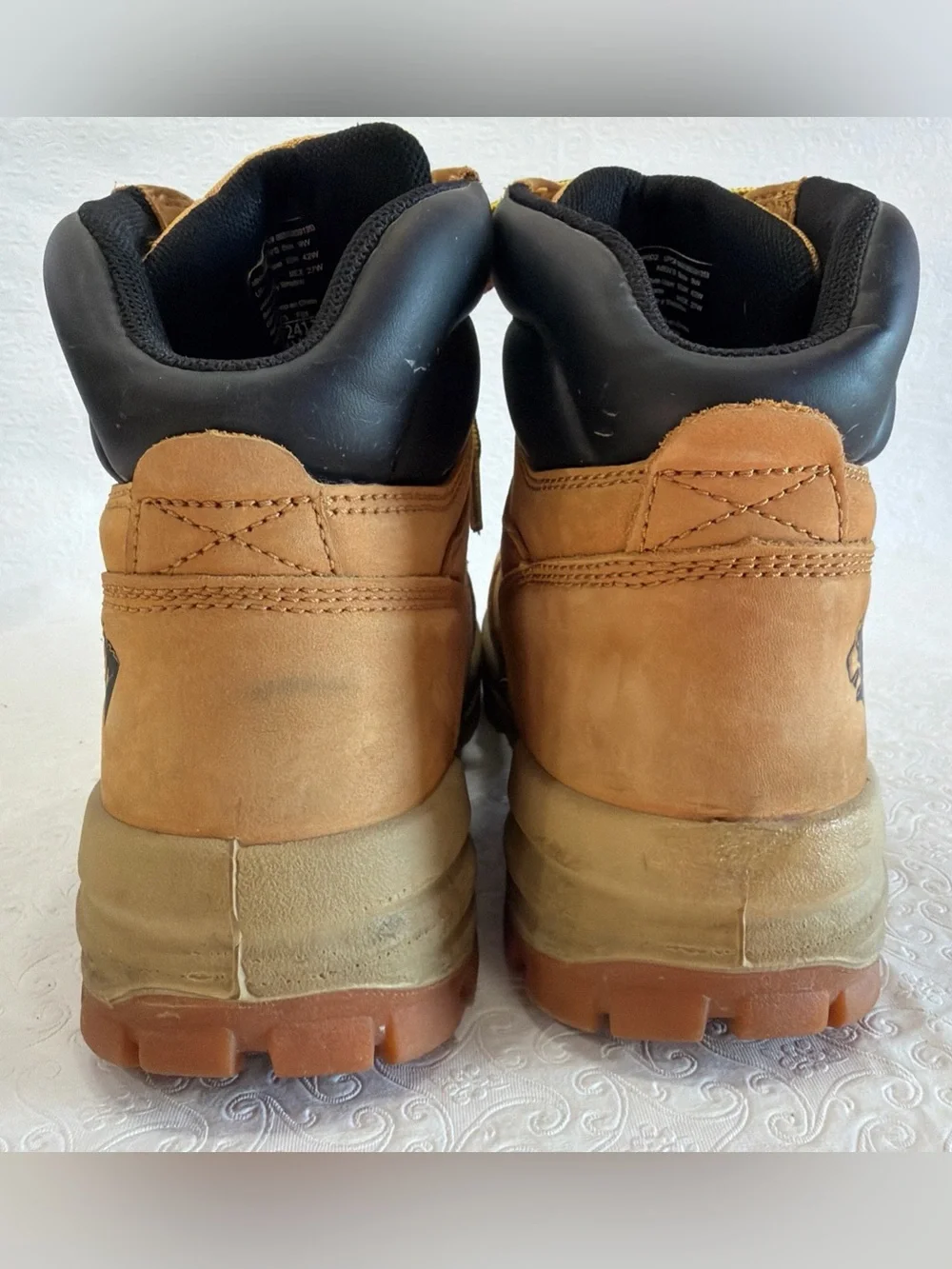 Herman Survivors Mens Boulder Steel Toe Work Boot Size 9W Tan Leather Safety